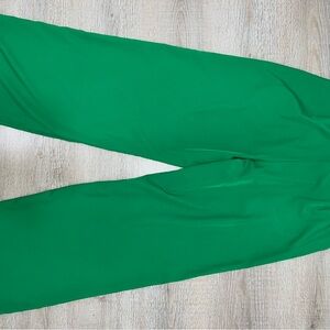 SHEIN Emerald Green Wide Leg Pants